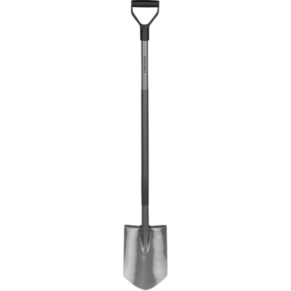 Fiskars Comfort hegyes ásó szürke